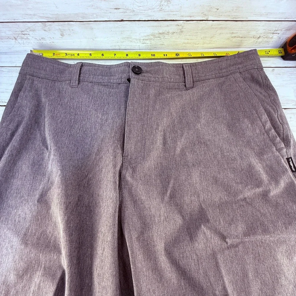 ONeill‎ Hybrid Mens Board Shorts Heather Purple Grey Hyperdry Chino Size 36
